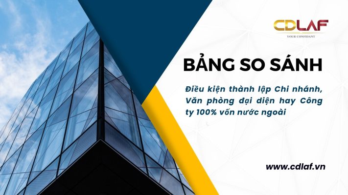 Nghiên cứu so sánh giữa thành lập Chi nhánh, Văn phòng đại diện và công ty 100% vốn đầu tư nước ngoài